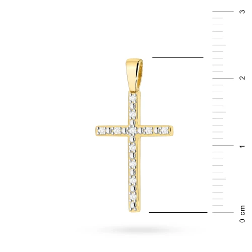 Złoty krzyżyk z cyrkoniami 333 D265-333 marko