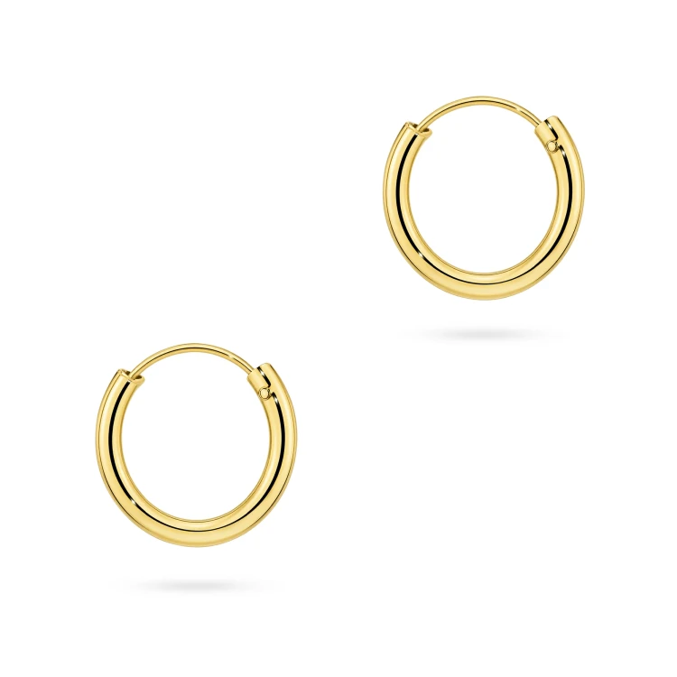 Złote kolczyki koła średnica 11mm kreolki Jeso basic K075-585 MARKO