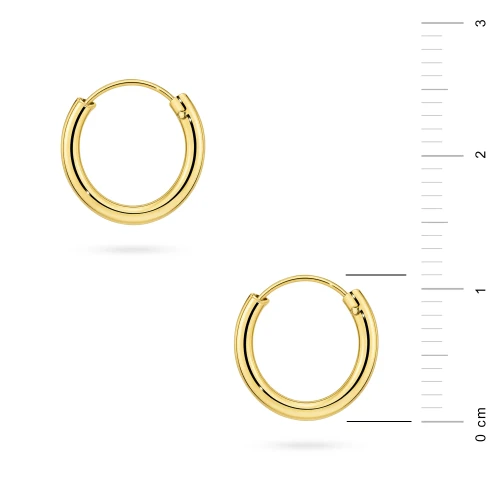 Złote kolczyki koła średnica 11mm kreolki Jeso basic