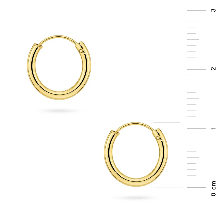 Złote kolczyki koła średnica 11mm kreolki Jeso basic K075-585 MARKO
