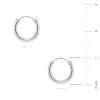 Srebrne kolczyki koła kreolki 10mm Jeso basic K075-925-S marko