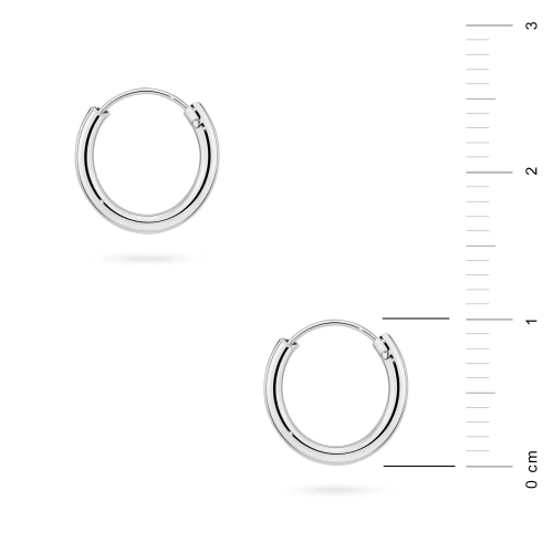 Srebrne kolczyki koła kreolki 10mm Jeso basic K075-925-S marko