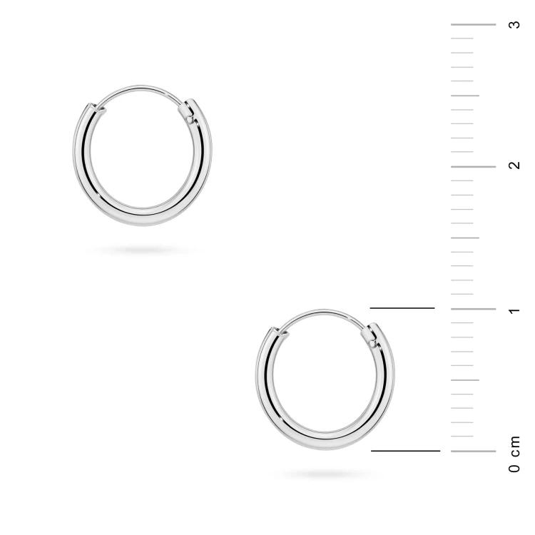 Srebrne kolczyki koła kreolki 10mm Jeso basic K075-925-S marko