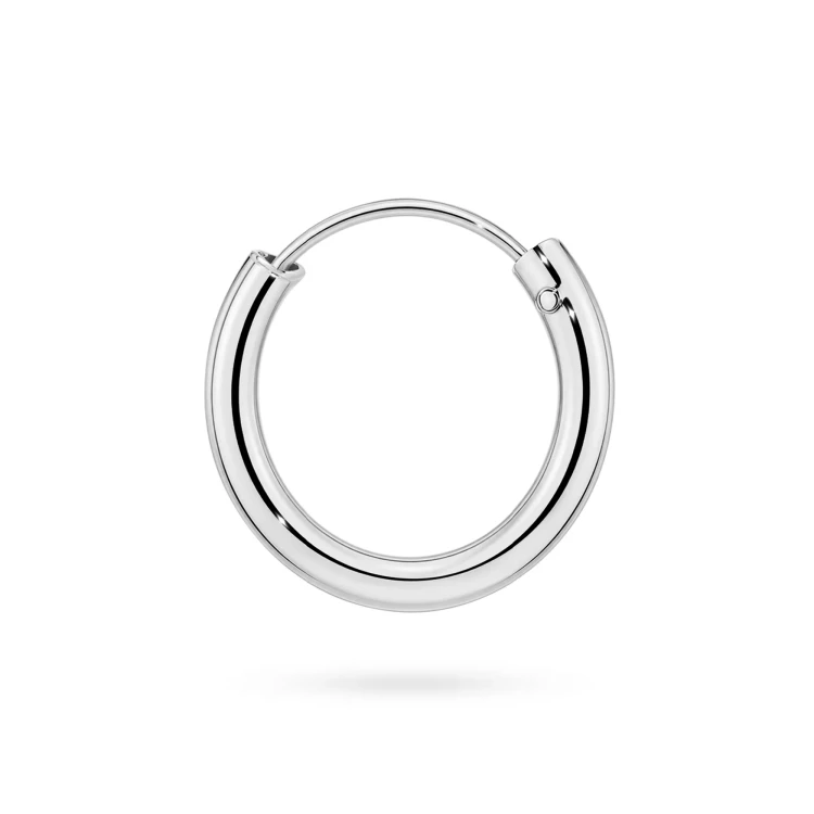 Srebrny pojedynczy kolczyk koło kreol 10mm Jeso basic K075-925-S-SOLO marko