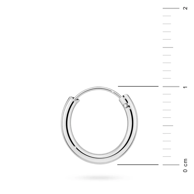Srebrny pojedynczy kolczyk koło kreol 10mm Jeso basic K075-925-S-SOLO marko