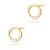 Minimalistyczne złote kolczyki ring cyrkonia Jeso K476-585 makro