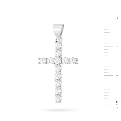 Srebrny krzyżyk z cyrkoniami 925 D072-925-BS marko