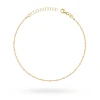 Pozłacana bransoletka na nogę z różowymi koralikami Kleur BN038-925-RZ marko