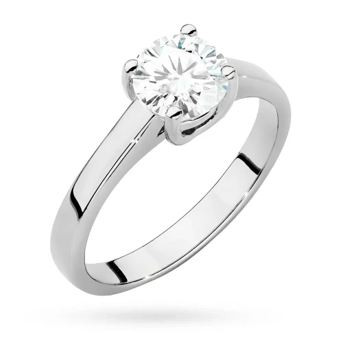 Pierścionek białe złoto diament  laboratoryjny 1,00ct oprawa cathedral Lab Diamonds