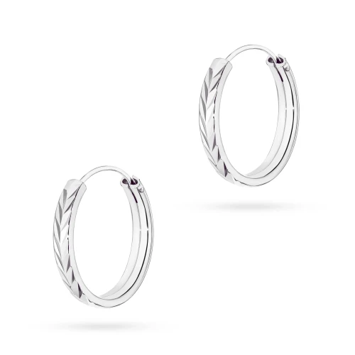 Srebrne kolczyki diamentowane kółka 20mm Jeso K2278-925-S-20 marko