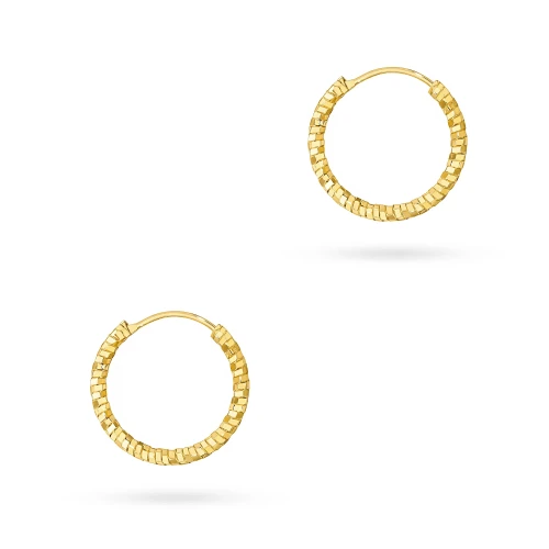 Pozłacane kolczyki diamentowane kółka kreolki 20mm Jeso K2277-925-Z-20 marko