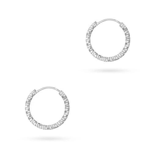Srebrne kolczyki diamentowane kółka kreolki 20mm Jeso K2277-925-S-20 marko