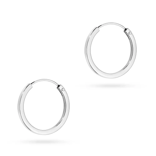 Srebrne kolczyki kółka kreolki kwadratowy przekrój 16mm Jeso K2271-925-S-16 marko