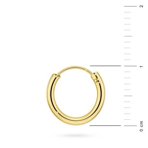 Pozłacany kolczyk kółko 10mm Jeso basic K075-925-Z-10-SOLO marko