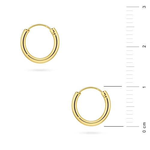 Pozłacane kolczyki kółka kreolki 10mm Jeso basic K075-925-Z-10 marko