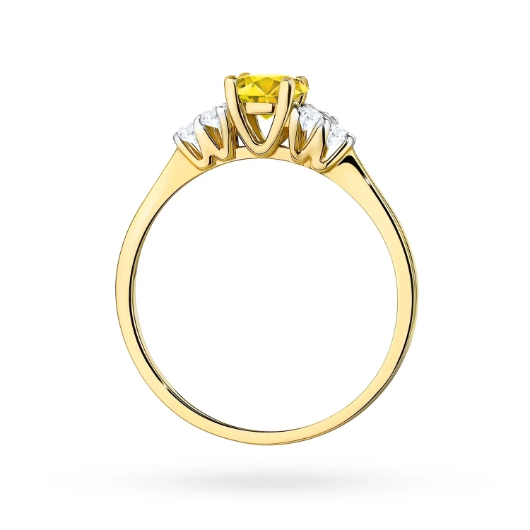 Złoty pierścionek zaręczynowy z okrągłym żółtym diamentem laboratoryjnym 0,50ct Lab Diamonds W0451.Z3.LDY.01 marko