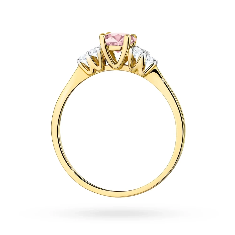 Złoty pierścionek zaręczynowy z okrągłym różowym diamentem laboratoryjnym 0,50ct Lab Diamonds W0451.Z3.LDP.01 marko