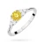 Pierścionek zaręczynowy z białego złota z okrągłym żółtym diamentem laboratoryjnym 0,50ct Lab Diamonds W0451.B3.LDY.01 marko