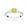 Pierścionek zaręczynowy z białego złota z okrągłym żółtym diamentem laboratoryjnym 0,50ct Lab Diamonds W0451.B3.LDY.01 marko