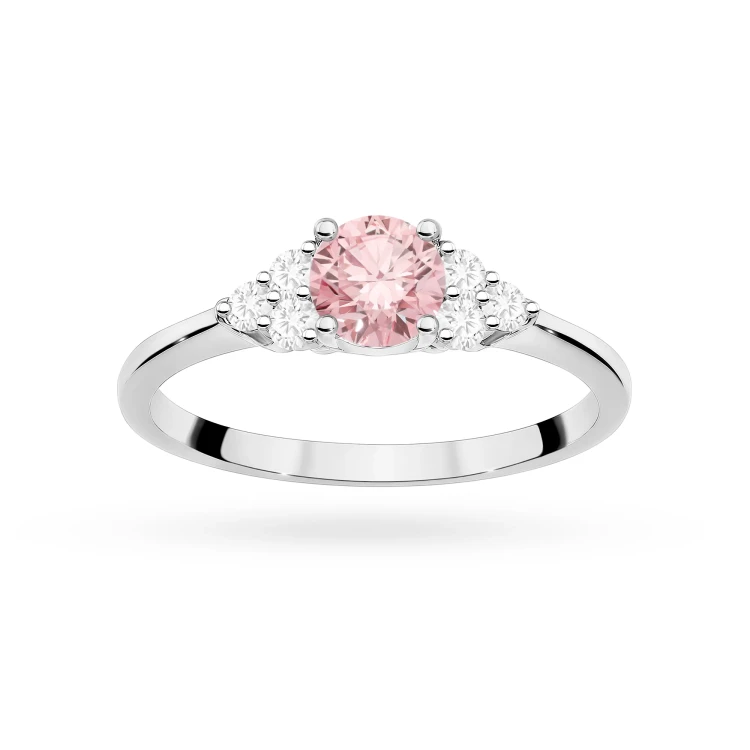Pierścionek zaręczynowy z białego złota z okrągłym różowym diamentem laboratoryjnym 0,50ct Lab Diamonds  W0451.B3.LDP.01 marko