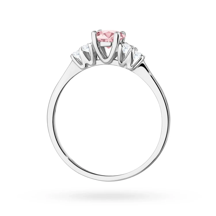 Pierścionek zaręczynowy z białego złota z okrągłym różowym diamentem laboratoryjnym 0,50ct Lab Diamonds  W0451.B3.LDP.01 marko