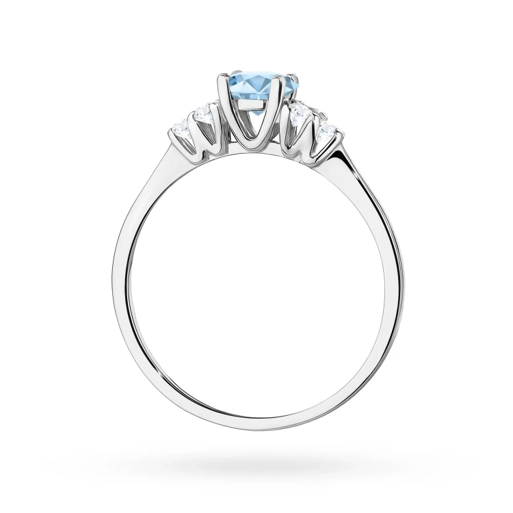 Pierścionek zaręczynowy z białego złota z okrągłym niebieskim diamentem laboratoryjnym 0,50ct Lab Diamonds W0451.B3.LDA.01 marko