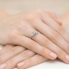 Pierścionek zaręczynowy z białego złota z okrągłym niebieskim diamentem laboratoryjnym 0,50ct Lab Diamonds W0451.B3.LDA.01 marko