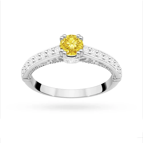 Pierścionek zaręczynowy białe złoto i żółty 0,30ct i białe laboratoryjne Lab Diamonds W0439.B3.LDY.01 marko