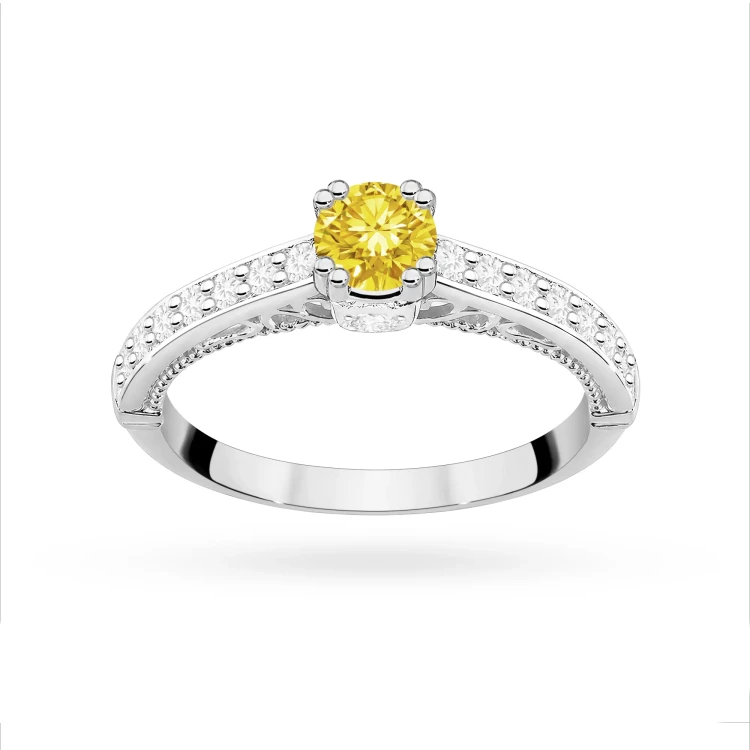 Pierścionek zaręczynowy białe złoto i żółty 0,30ct i białe laboratoryjne Lab Diamonds W0439.B3.LDY.01 marko