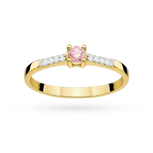 Klasyczny zaręczynowy złoty pierścionek z różowym diamentem laboratoryjnym 0,15ct Lab Diamonds W0382.Z3.LDP.01 marko