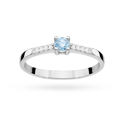 Klasyczny zaręczynowy pierścionek z białego złota z niebieskim diamentem laboratoryjnym 0,15ct Lab Diamonds W0382.B3.LDA.01 marko