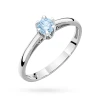 Klasyczny zaręczynowy pierścionek białe złoto niebieski diament laboratoryjny Lab Diamonds W0133.B3.LDA.01 marko