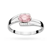 Złoty pierścionek zaręczynowy z białego złota z owalnym różowym diamentem laboratoryjnym Lab Diamonds W0119.B3.LDP.01 marko