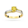 Złoty pierścionek zaręczynowy z okrągłym żółtym diamentem laboratoryjnym Lab Diamonds W0106.Z3.LDY.01 marko