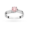 Pierścionek zaręczynowy z białego złota z okrągłym różowym diamentem laboratoryjnym Lab Diamonds W0106.B3.LDP.01 marko