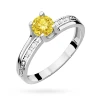 Pierścionek zaręczynowy z białego złota z okrągłym żółtym diamentem laboratoryjnym Lab Diamonds W0106.B3.LDY.01 marko