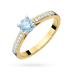 Pierścionek zaręczynowy ze złota diament  laboratoryjny 0,50ct Lab Diamonds