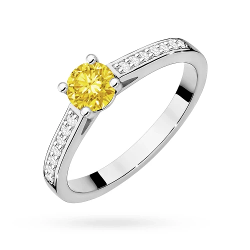 Pierścionek zaręczynowy z białego złota  diament laboratoryjny 0,50ct Lab Diamonds