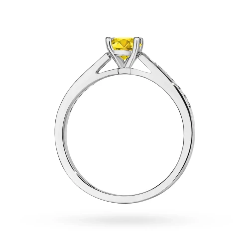 Pierścionek zaręczynowy z białego złota  diament laboratoryjny 0,50ct Lab Diamonds