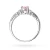 Ażurowy pierścionek z białego złota z okrągłym różowym diamentem laboratoryjnym Lab Diamonds W0014.B3.LDP.01 marko