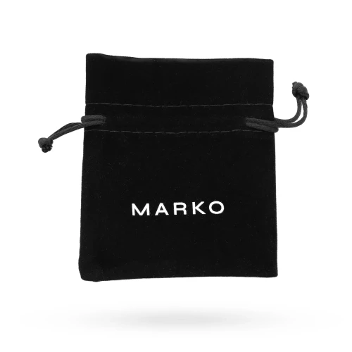 Welurowy czarny woreczek sakiewka na biżuterię A083 marko