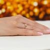 Klasyczny pierścionek z żółtego złota z diamentem laboratoryjnym 0,50ct w szlifie brylantowym P0301.Z3.LDW.03 marko