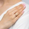 Klasyczny pierścionek z żółtego złota z diamentem laboratoryjnym 0,50ct w szlifie princess P0305.Z3.LDW.03 marko
