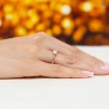 Klasyczny pierścionek z żółtego złota z diamentem laboratoryjnym 0,50ct w szlifie princess P0305.Z3.LDW.03 marko
