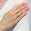 Pierścionek z żółtego złota z diamentem laboratoryjnym 0,50ct w szlifie brylantowym z kamieniami na szynie P0306.Z3.LDW.03 marko