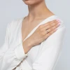 Pierścionek z żółtego złota z diamentem laboratoryjnym 0,50ct w szlifie emerald z kamieniami na szynie P0308.Z3.LDW.03 marko