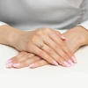 Pierścionek z żółtego złota z diamentem laboratoryjnym 0,50ct w szlifie brylantowym w oprawie halo P0311.Z3.LDW.03 marko