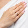 Pierścionek z żółtego złota z diamentem laboratoryjnym 0,50ct w szlifie owalnym w oprawie halo P0312.Z3.LDW.03 marko