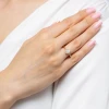 Pierścionek z żółtego złota z diamentem laboratoryjnym 0,50ct w szlifie łezka w oprawie halo P0314.Z3.LDW.03 marko
