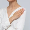 Pierścionek z żółtego złota z diamentem laboratoryjnym 0,50ct w szlifie princess w oprawie halo P0315.Z3.LDW.03 marko